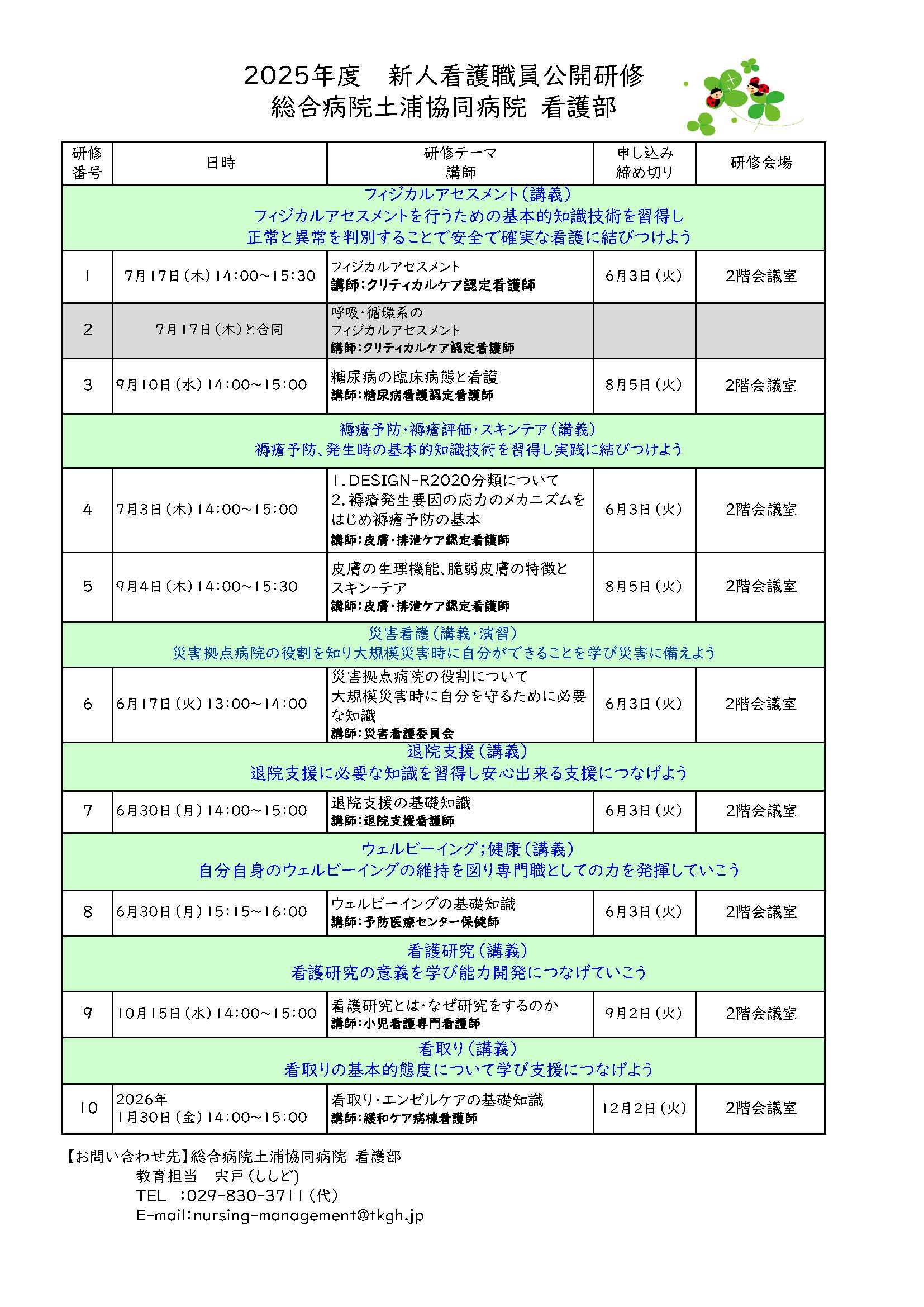 研修プログラム
